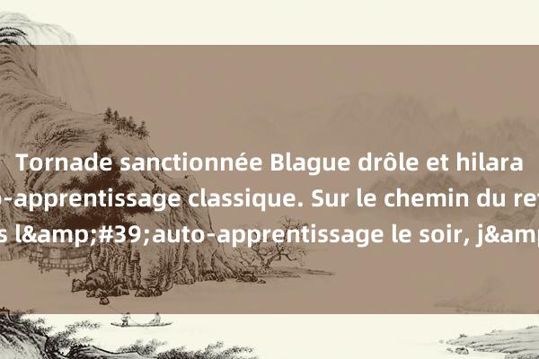 Tornade sanctionnée Blague drôle et hilarante d&#39;auto-apprentissage classique. Sur le chemin du retour au dortoir après l&#39;auto-apprentissage le soir, j&#39;ai rencontré une fée sœur